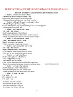 Bài tập viết lại câu ôn thi HSG tiếng anh 10.11.12