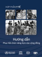 Hướng dẫn Phục hồi chức năng dựa vào cộng đồng