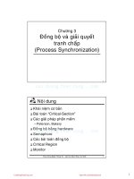 Bài giảng Hệ điều hành: Chương 3 - Thoại Nam, Lê Ngọc Minh