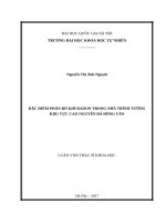 Đặc điểm phân bố khí radon trong nhà trình tường khu vực cao nguyên đá đồng văn 