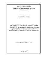 Ảnh hưởng của sóng điện từ mạnh lên sóng  điện từ yếu bởi điện tử giam cầm trong hố lượng tử có kể đến hiệu ứng giam cầm của  phonon 