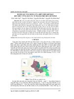 Đánh giá tác động của biến đổi khí hậu đến bền vững dân cư ở thành phố Hồ Chí Minh
