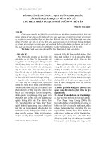 Đánh giá tiềm năng và định hướng khai thác các giá trị cảnh quan vùng đồi núi cho phát triển du lịch nghỉ dưỡng ở Phú Yên