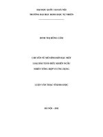 Chuyển về mô hình rời rạc một loại bài toán điều khiển ngẫu nhiên tổng hợp và ứng dụng 