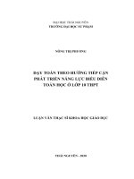 Dạy toán theo hướng tiếp cận phát triển năng lực biểu diễn toán học ở lớp 10 THPT 