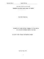 Nghiên cứu một số đặc trưng và ứng dụng của nguồn nơtron đồng vị pu be 