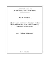 Hiệu ứng radio điện trong dây lượng tử hình chữ nhật với hố thế cao vô hạn với cơ chế tán xạ điện tử   phonon quang 