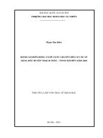 Đánh giá biến động và đề xuất chuyển đổi cơ cấu sử dụng đất huyện thạch thất   thành phố hà nội đến năm 2020 