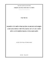 Nghiên cứu biến tính quặng ilmenite đã được làm giàu bằng n để ứng dụng xử lý các chất hữu cơ ô nhiễm trong vùng khả kiến 