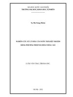 Nghiên cứu xử lý màu của nước thải dệt nhuộm bằng phương pháp oxi hóa nâng cao 