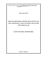 Đánh giá biến động lớp phủ rừng huyện côn đảo, tỉnh bà rịa   vũng tàu bằng công nghệ viễn thám và GIS   