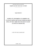 Nghiên cứu ảnh hưởng của trường gió và áp suất không khí tới quá trình dao động dâng, rút mực nước phi tuần hoàn tại bờ tây vịnh bắc bộ   