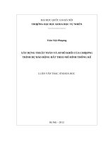 Xây dựng thuật toán và sơ đồ khối của chương trình dự báo động đất theo mô hình thống kê 