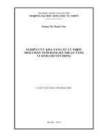 Nghiên cứu khả năng xử lý nước thải chăn nuôi bằng kỹ thuật tầng vi sinh chuyển động 