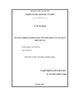 Xây dựng phương pháp đo tính chất nhiệt điện của vật liệu ở nhiệt độ cao  luận văn ths  vật lý  60 44 07 