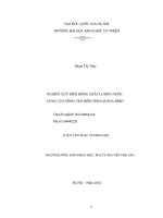 Nghiên cứu biến động chất lượng nước vùng cửa sông ven biển tỉnh quảng bình 