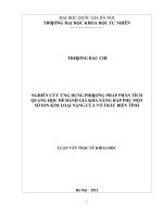 Nghiên cứu ứng dụng phương pháp phân tích quang học để đánh giá khả năng hấp phụ một số ion kim loại nặng của vỏ trấu biến tính    