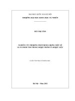 Nghiên cứu phương pháp định lượng một số glycoside tim trong dược phẩm và dược liệu    