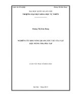 Nghiên cứu khả năng quang xúc tác của vật liệu màng tio2 pha tạp 