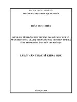 Đánh giá tính dễ bị tổn thương đối với ngập lụt và nước biển dâng của hệ thống đê điều ven biển tỉnh hà tĩnh trong bối cảnh biến đổi khí hậu 
