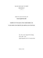 Nghiên cứu ứng dụng công nghệ mobile GIS và GPS trong thu thập dữ liệu không gian về đất đai   