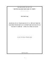 Đánh giá thực trạng quản lý và đề xuất một số giải pháp tích hợp các cơ sở dữ liệu đất đai về tài nguyên và môi trường của tỉnh an giang   