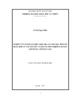 Nghiên cứu đánh giá điều kiện địa lý cho mục đích sử dụng hợp lý tài nguyên và bảo vệ môi trường huyện kim bảng, tỉnh hà nam 