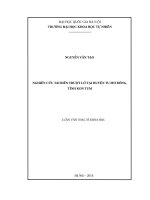 Nghiên cứu tai biến trượt lở tại huyện tu mơ rông, tỉnh kon tum 