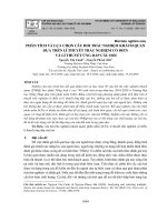 Phân tích và lựa chọn câu hỏi trắc nghiệm khách quan dựa trên lí thuyết trắc nghiệm cổ điển và lí thuyết ứng đáp câu hỏi