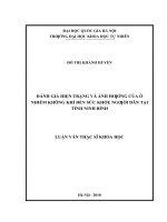 Đánh giá hiện trạng và ảnh hưởng của ô nhiễm không khí đến sức khỏe người dân tại tỉnh ninh bình    