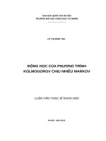 Động học của phương trình komogorov chịu nhiễu markov  luận văn ths  toán học  60 46 15 