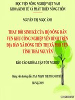 thay đổi sinh kế của hộ nông dân ven khu công nghiệp yên bình trên địa bàn xã đồng tiến thị xã phổ yên tỉnh thái nguyên 