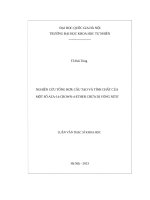 Nghiên cứu tổng hợp, cấu tạo và tính chất của  một số aza 14 crown 4 ether  chứa dị vòng nitơ 