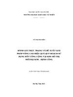 Đánh giá thực trạng và đề xuất giải pháp nâng cao hiệu quả quy hoạch sử dụng đất công cộng tại khu đô thị mới đại kim – định công 