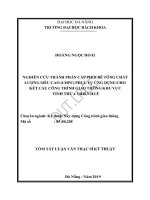Nghiên cứu thành phần cấp phối bê tông chất lượng siêu cao (UHPC) phục vụ ứng dụng cho kết cấu công trình giao thông khu vực tỉnh Thừa Thiên Huế