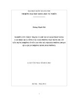 Nghiên cứu thực trạng và đề xuất giải pháp nâng cao hiệu quả công tác giải phóng mặt bằng dự án xây dựng đường ô tô cao tốc hà nội   hải phòng (đoạn qua quận dương kinh, hải phòng)   