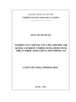 Nghiên cứu chế tạo vật liệu từ quặng laterite và ứng dụng phân tích, xử lý nước thải chứa chất phóng xạ 