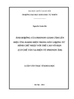 Ảnh hưởng của phonon giam cầm lên hiệu ứng radio điện trong dây lượng tử hình chữ nhật với thế cao vô hạn (cơ chế tán xạ điện tử   phonon âm)  03 