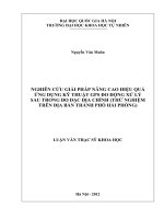 Nghiên cứu giải pháp nâng cao hiệu quả ứng dụng kỹ thuật GPS đo động xử lý sau trong đo đạc địa chính (thử nghiệm trên địa bàn thành phố hải phòng)   