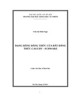 Dạng hằng đẳng thức của bất đẳng thức cauchy   schwarz   