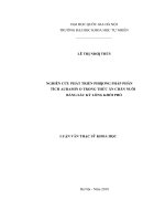 Nghiên cứu phát triển phương pháp phân tích auramin o trong thức ăn chăn nuôi bằng sắc ký lỏng khối phổ   vật chất 604401 