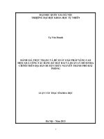 Đánh giá thực trạng và đề suất giải pháp nâng cao hiệu quả công tác đăng ký đất đai và quản lý hồ sơ địa chính trên địa bàn huyện thủy nguyên thành phố hải phòng 