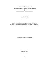 Khử phân kỳ bằng phương pháp cắt xung lượng lớn trong lý thuyết trường lượng tử   