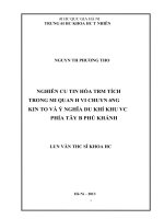 Nghiên cứu tiến hóa trầm tích trong mối quan hệ với chuyển động kiến tạo và ý nghĩa dầu khí khu vực phía tây bể phú khánh 