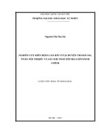 Nghiên cứu biến động giá đất ở tại huyện thanh oai, TP hà nội trước và sau khi thay đổi địa giới hành chính  002 