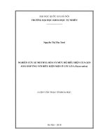 Nghiên cứu sự methyl hóa và mức độ biểu hiện của gen SOS1 đáp ứng với điều kiện mặn ở cây lúa (oryza sativa)   