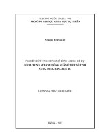 Nghiên cứu ứng dụng mô hình ARIMA để dự báo lượng mưa vụ đông xuân ở một số tỉnh vùng đồng bằng bắc bộ   