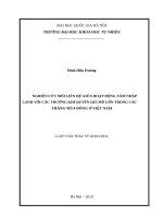 Nghiên cứu mối liên hệ giữa hoạt động xâm nhập lạnh với các trường khí quyển qui mô lớn trong các tháng mùa đông ở việt nam 