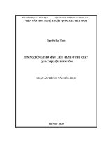 Tín ngưỡng thờ mẫu liễu hạnh ở phủ giày qua tư liệu hán nôm 