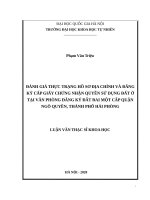 Đánh giá thực trạng hồ sơ địa chính và đăng ký cấp giấy chứng nhận quyền sử dụng đất ở tại văn phòng đăng ký đất đai một cấp quận ngô quyền, thành phố hải phòng 